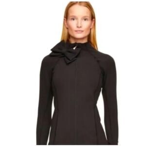 Kate Spade x Beyond Yoga Black‎ Stand Collar Full Zip Princess Jacket Size Small